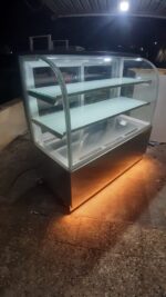 Round glass display counter refrigerator and metai counter - Image 15