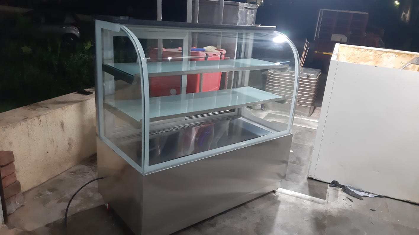 WhatsApp Image 2026-07-28 at 8.12.06 AM (1) Round glass display counter refrigerator and metai counter - Image 1