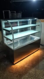 Round glass display counter refrigerator and metai counter - Image 2